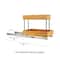 Household Essentials Glidez Steel & Bamboo Slide-Out 2-Tier Storage Organizer